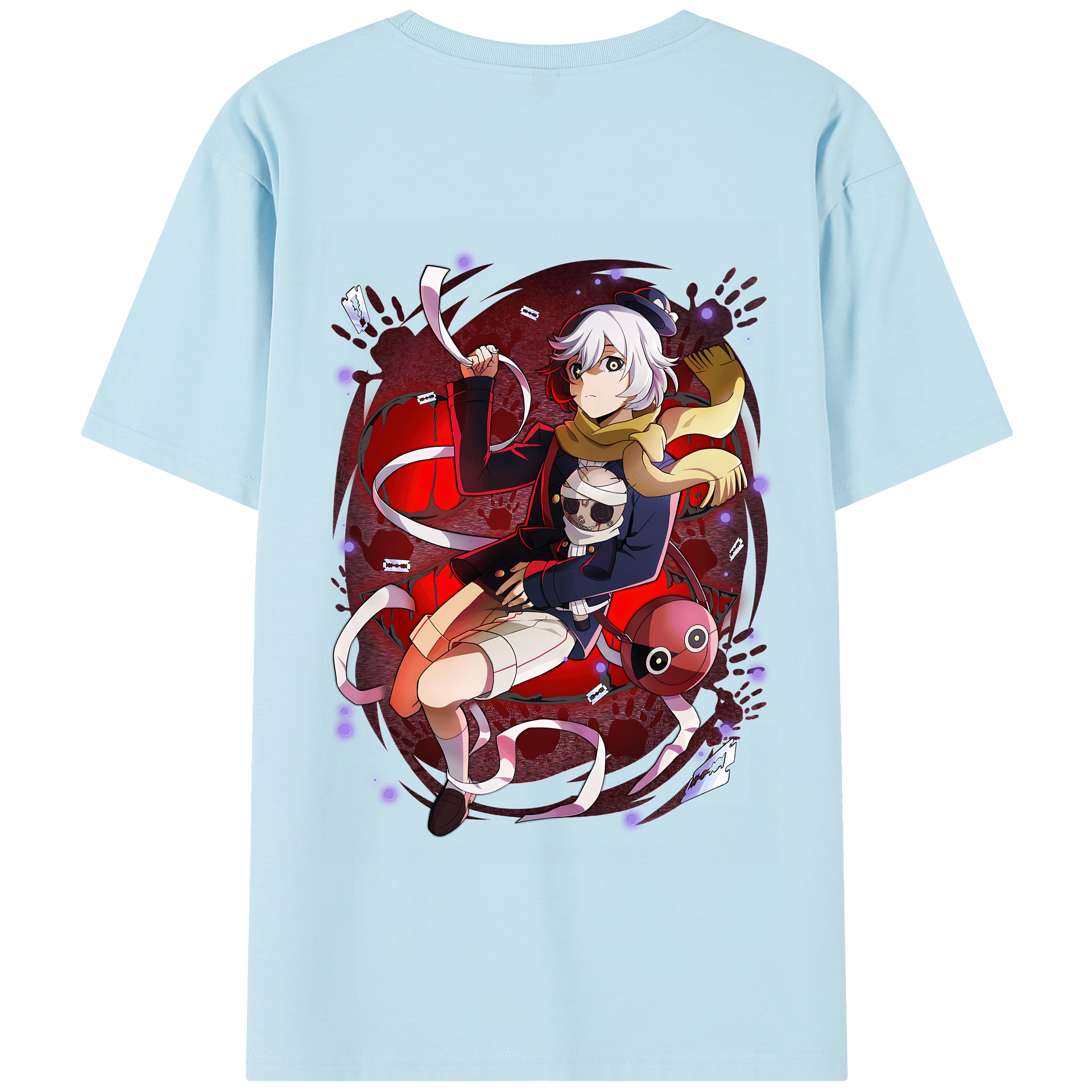 （画像用） 文豪ストレイドッグス Bungo Stray Dogs 綿100％半袖Tシャツ（背面プリント）